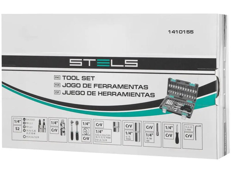 Kit Ferramentas Stels 57 Peças 14101 com Catraca