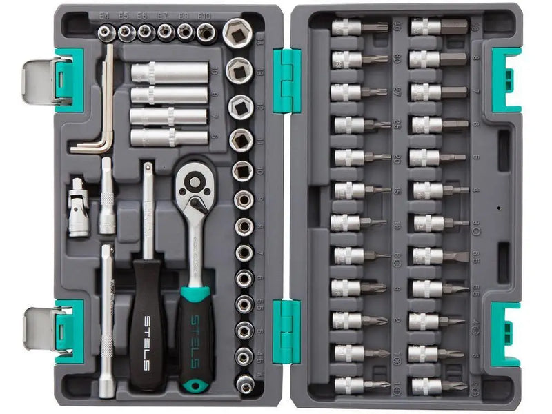 Kit Ferramentas Stels 57 Peças 14101 com Catraca